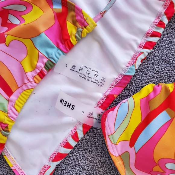 New Shein 3pc Bathing Suit Set Size L - Picture 5 of 7